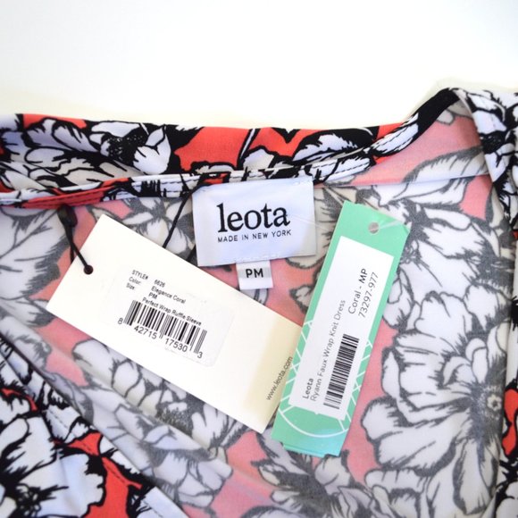 Leota Floral Dress in Coral and Black- EUC - Picture 8 of 8